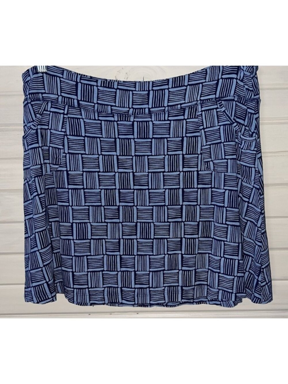 Fresh Produce Sz XXL Blue City Skort Geometric Print Athletic Tennis Golf EUC